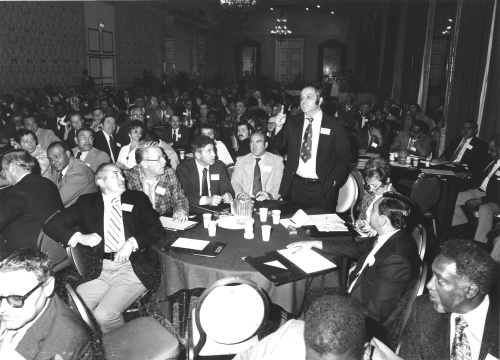Rocco Micari speaks at a union meeting in the 1970s