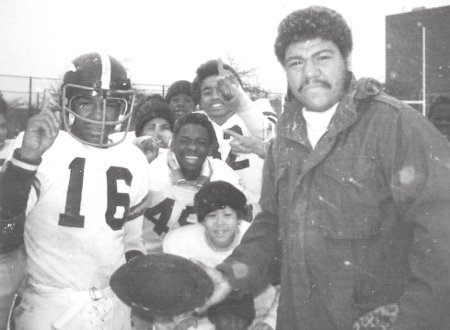 James Spicer with team members in 1974